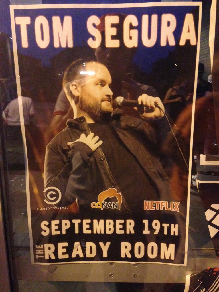 Shawnster172's tweet photo. @deathsquadSTL I was in The Grove this weekend and saw that @tomsegura will be at The Ready Room Sept 19. http://t.co/MDa69TCYWG