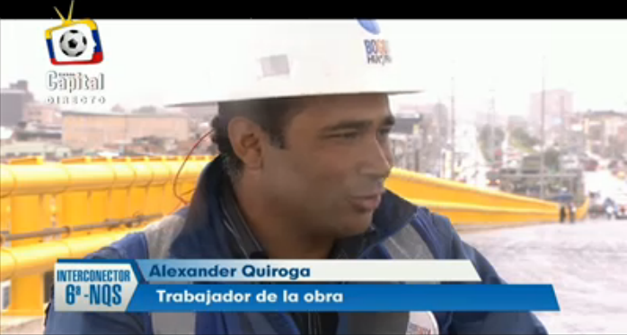 CanalCapital's tweet photo. "Es un orgullo y alegría poder haber participado en esta megaobra", Alexander Quiroga, trabajador obra #Interconector http://t.co/Pwm0eByWDP