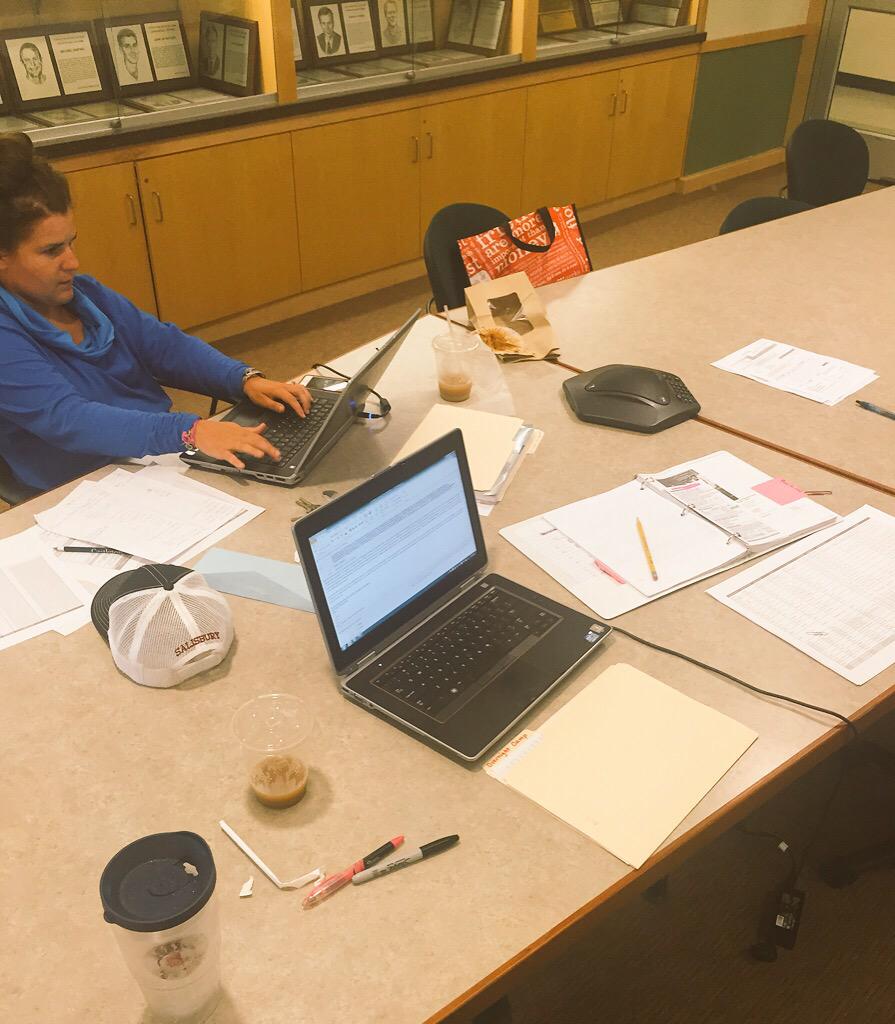 CoachKischko's tweet image. Camp planning at its finest with @hbcorkery! Looking forward to our campers arriving!  #spartanelitedualcamp2015