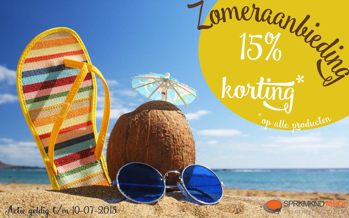 spraakmakendcom's tweet photo. 'n Zomerse actie om in de zomerstemming te komen: 15% korting op alles wat u wilt laten ontwerpen! Geldig t/m 10-7-15 http://t.co/9P6hXd7Lv0