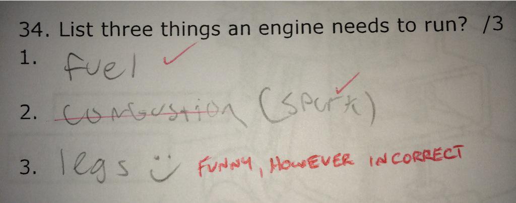 HaydenHotWheels's tweet photo. One of the best answers I've seen so far. 2 bonus marks for making me laugh! #ExamMarkingCanBeFun http://t.co/W740C2J599