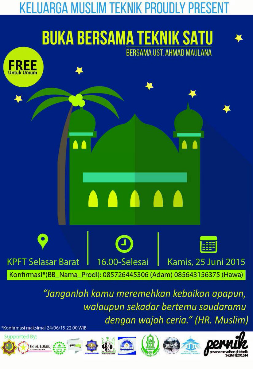 RDFTeknikUGM's tweet photo. Mari dekatkan diri, jalin silaturahmi . Ditunggu kehadirannya yaa :) http://t.co/Sb0xvqLbsM