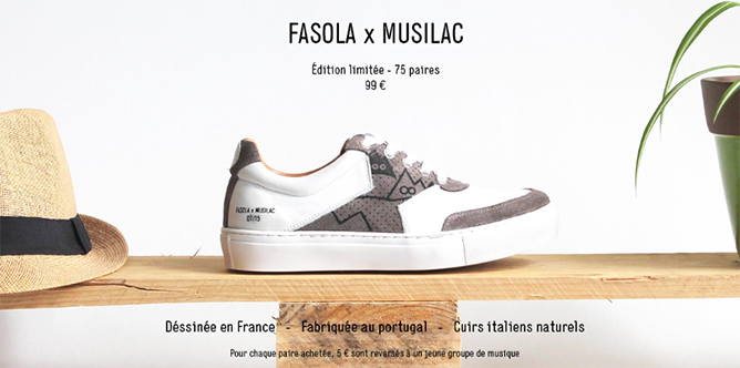 frenchStartup's tweet photo. La #startup @FasolaShoes d'@EMLYONIncub crée un modèle limité en collab avec Festival @musilac http://t.co/adJUdTOsqk http://t.co/hluXv4wHPy