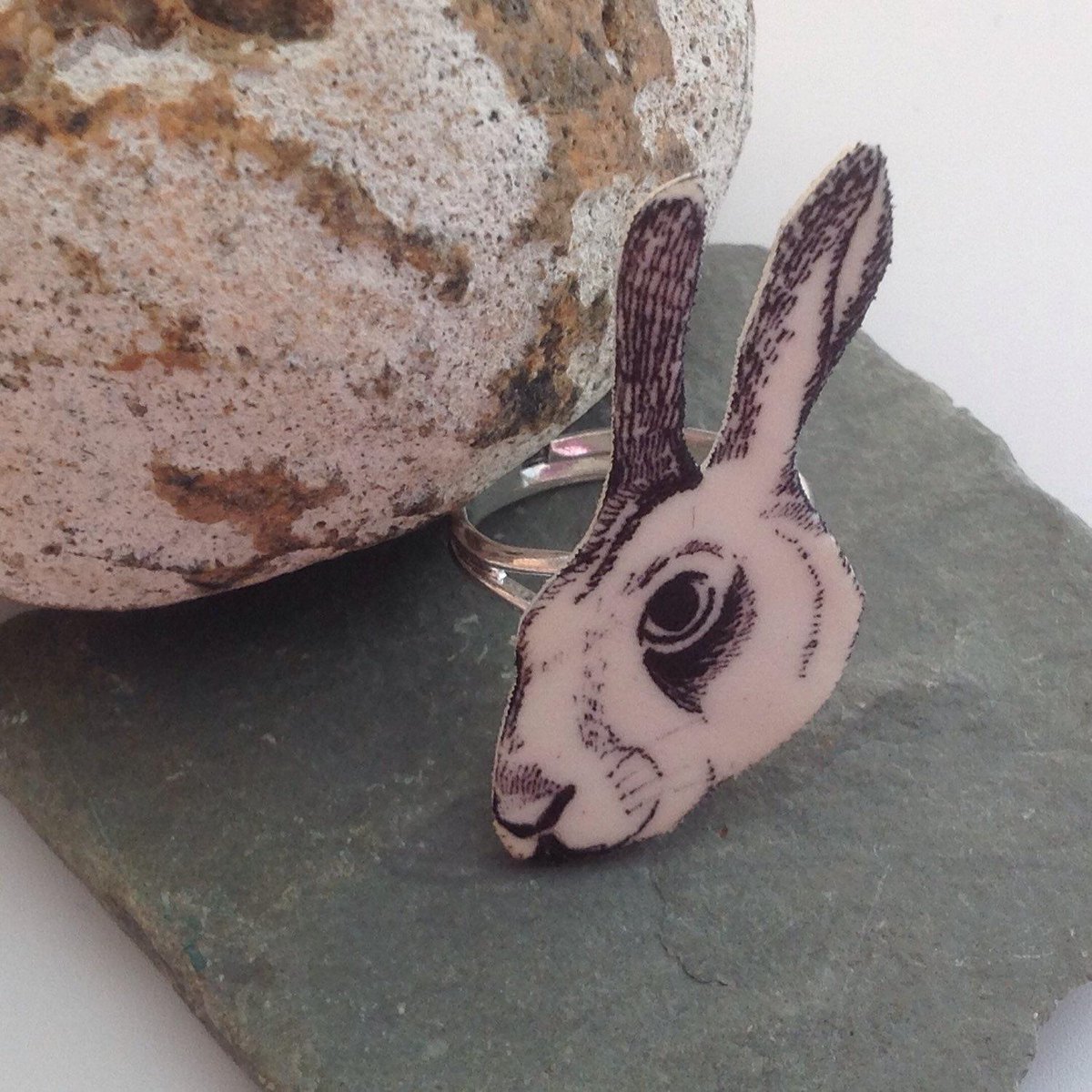 buck_lj's tweet image. Rabbit ring-hare ring-rabbit head-adjustable rabbit ring-original illustr… etsy.me/1zLJBxy #Etsy #RabbitRing