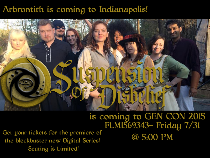 SOD_series's tweet photo. Suspension of Disbelief is coming to #GenCon2015! Get your tickets now for the premiere! https://t.co/nCcyoVMq3B http://t.co/PeUQnJI5WJ