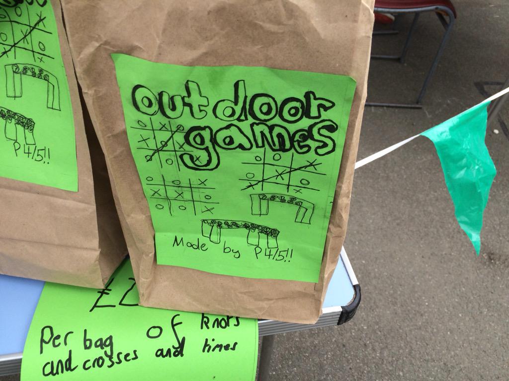 p65_boreps's tweet photo. Summer Fayre. Our stall selling hand crafted outdoor games in recycled bags. http://t.co/B1ddA7hOLK