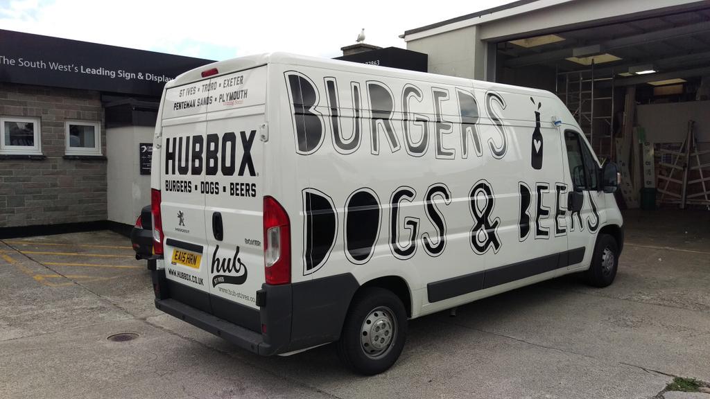CornwallSigns's tweet photo. #vehiclebranding complete @TheHubBox @HUBBOXPentewan @HubStives http://t.co/zS5gwAOieU