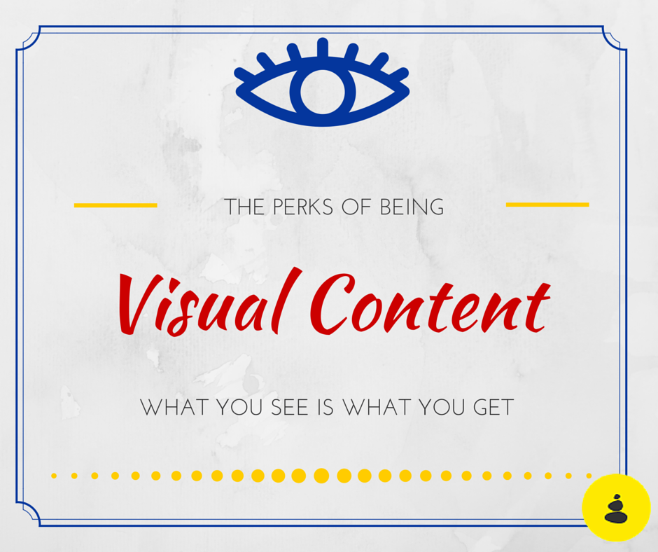 webfore's tweet photo. What You See is What You Get: The Perks of Using Visual Content - http://t.co/m5MbenuHQ2 via @Roojoom http://t.co/qUtYUfpt7H