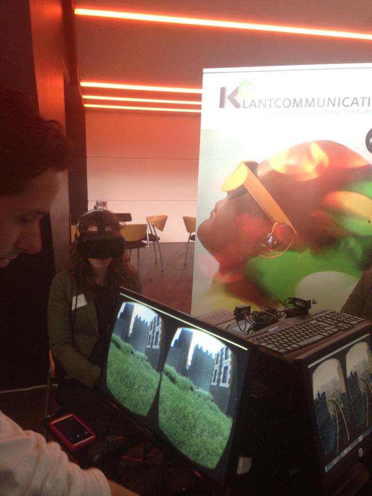 Klantcomm30's tweet photo. De Oculus Rift zelf uitproberen tijdens de borrel #KC30 http://t.co/tJFmkqHDDJ
