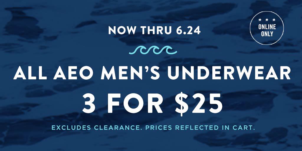 American Eagle on Twitter "Now thru 6.24 all AEO men's underwear are