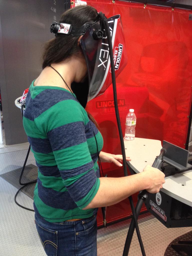 KayleenMcCabe's tweet photo. Practicing my welding at the @SkillsUSA National competitions. Way to go students!! #EducationRocks #TradesRule http://t.co/nmHfgSNisS