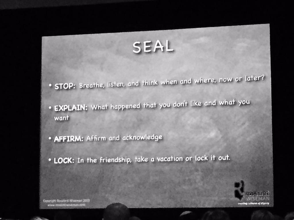 tcaughey's tweet photo. @RosalindWiseman steps to practice social confidence. #CEIShowcase15 @edinitiativeco  @codepted http://t.co/IBnpvdASO7