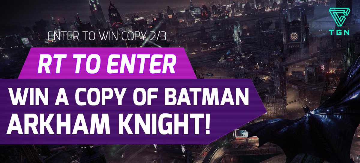 tgnTV's tweet image. #Batman #ArkhamKnight is out today! RT + follow to enter our #giveaway for a chance to win copy 2 of 3. #BeTheBatman