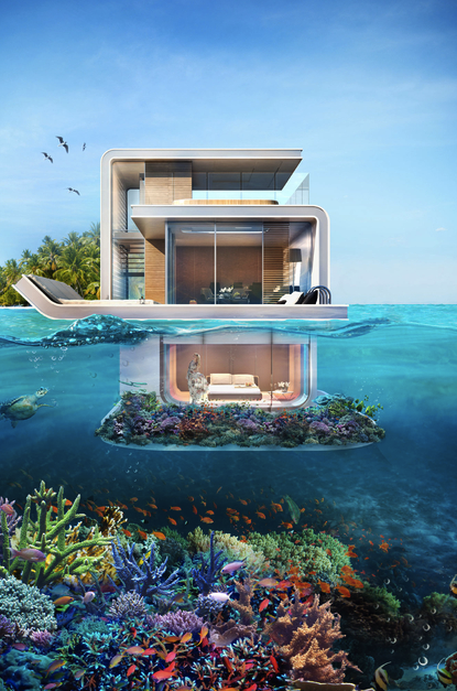 Archionline's tweet image. Seahorse, une villa de luxe en partie construite sous l’océan. ow.ly/OCu2b