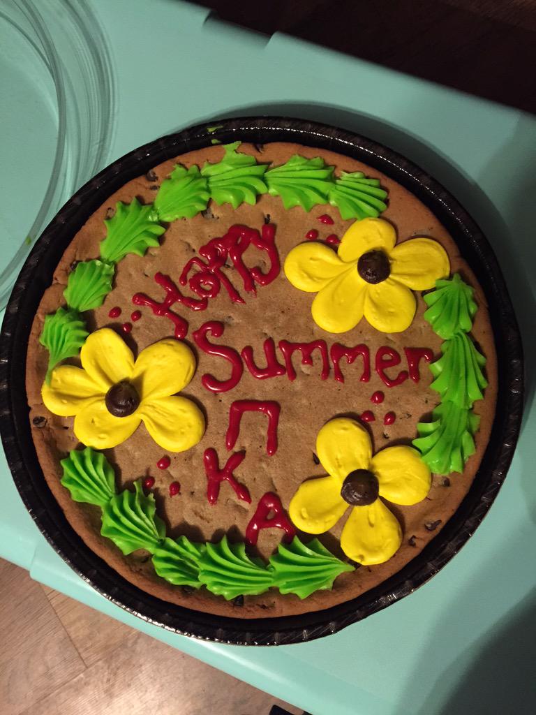 astatepike's tweet photo. Big thanks to @LiNDiMiLLER @sam_overby and the rest of @AstateAlphaGam for the cookie cake! #NedrowLove http://t.co/VRVs1EaxbL