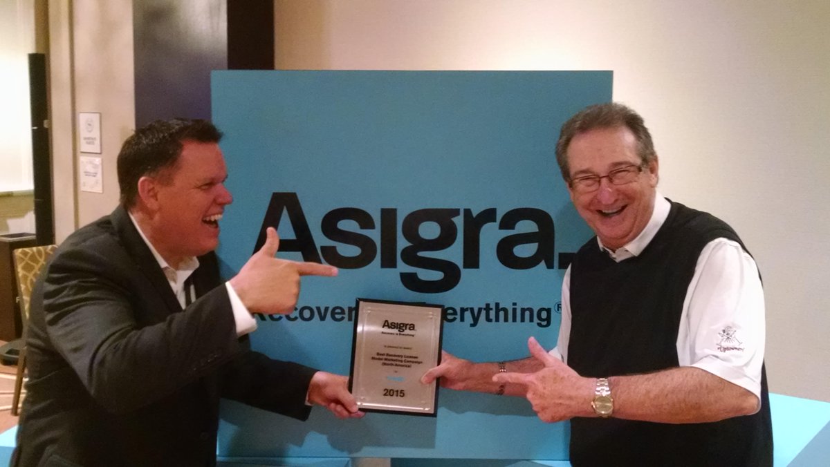 Yotta280_'s tweet photo. The global #AsigraSummit is always a good time! @Yotta280_ Best Recovery License Model Marketing Campaign http://t.co/mwXCzBsemv