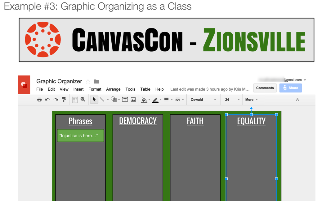 petersonjeffrey's tweet photo. Love idea from @FCVtechnology to imbed @GoogleForEdu graphic organizer into @CanvasLMS http://t.co/OFRYR4Zgod