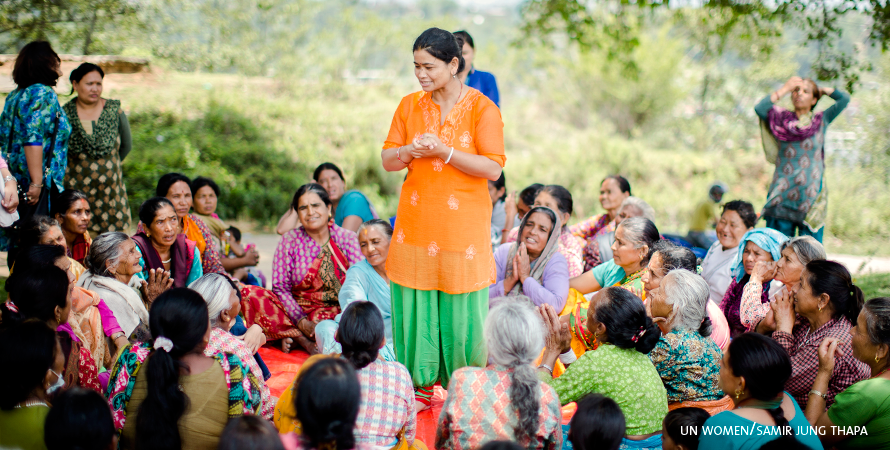 UN_Women's tweet photo. On Int'l #WidowsDay, see how we're helping Nepali widows regain their footing http://t.co/nswFZ4VIdK #NepalQuake http://t.co/HOtU9jY52d