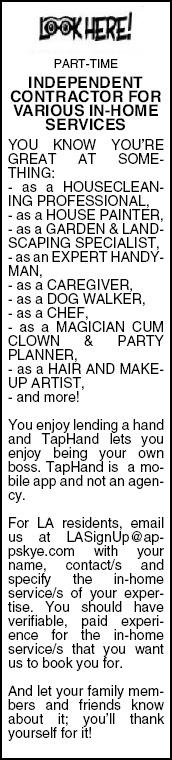 TapHandApp's tweet image. #BeHappierAtWhatYouDo #BeYourOwnBoss #InHomeServicesInLosAngeles #WeLoveLosAngeles #TapHand LASignUp@appskye.com