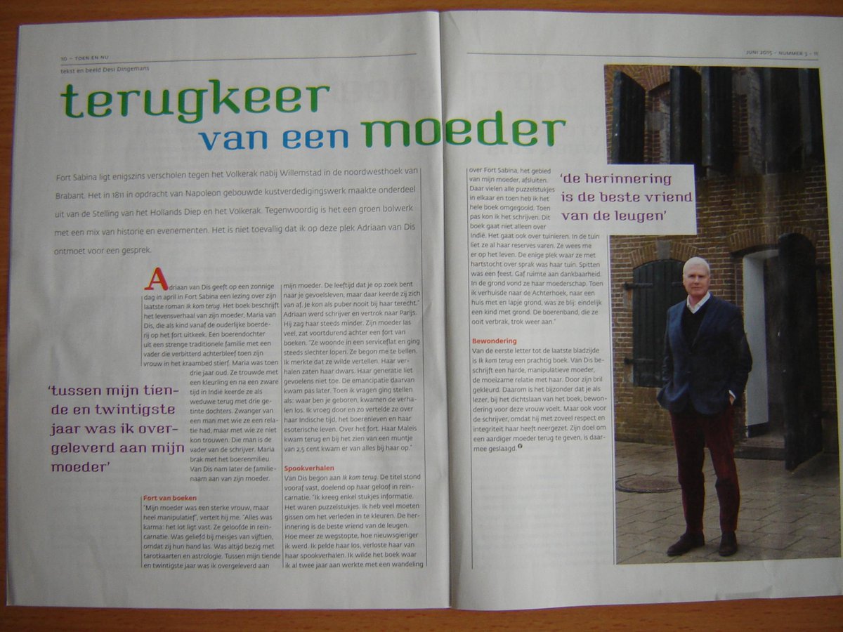 Trouwens #trots op <a href="/FortSabina/">Fort Sabina</a> Willemstad <a href="/Moerdijkse_stem/">Gemeente Moerdijk</a> in magazine <a href="/vrouwenvannu/">Vrouwen van Nu</a> #AdriaanvanDis