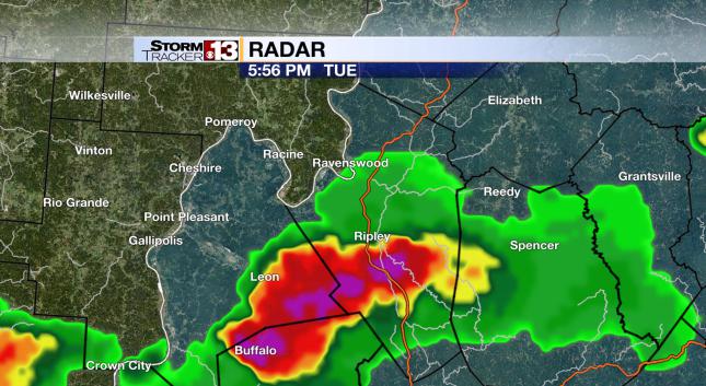 bryanweather's tweet image. Storms moving SE all across the region!  Heavy rain along with lightning continues.  @CabellCounty911