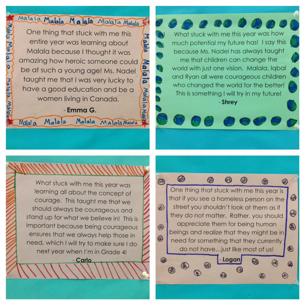 Students were asked "What stuck with you this year?"  What great results! <a href="/tdsb/">Toronto District School Board</a> <a href="/TDSB_EngLit/">English Literacy</a> <a href="/BedfordParkPS/">Bedford Park</a>
