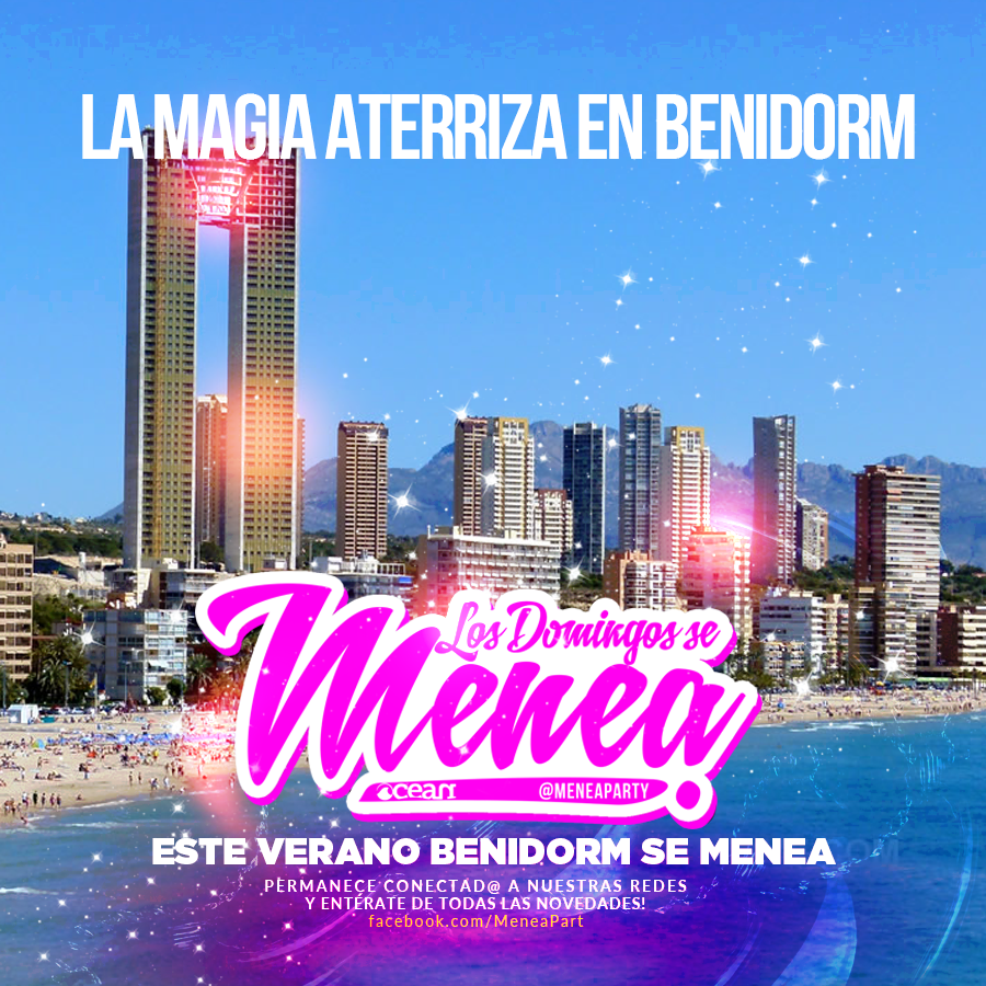 MeneaParty's tweet photo. BOMBAZO MENEA PARTY! 
Cada domingo vamos a liarla en #Benidorm ¿Te imaginas dónde?
Mañana anunciamos! http://t.co/X4pPatSrAe