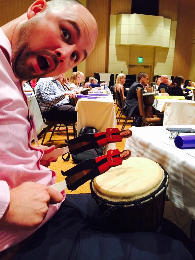 kareneloman's tweet photo. Flat @dianna_kokoszka playing the drums @ #mapscsc http://t.co/92GLgVNi2d
