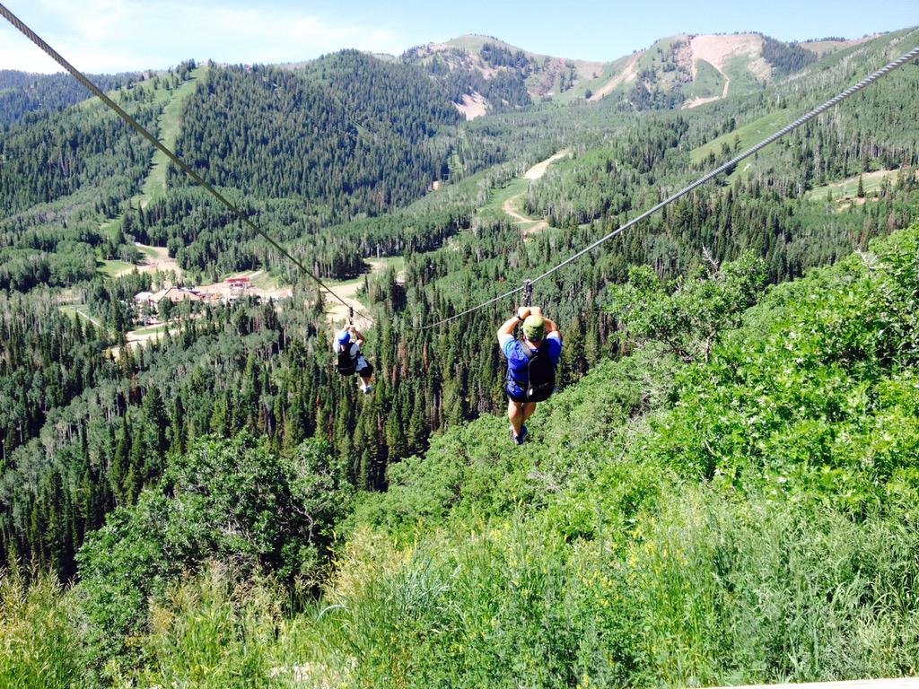 BCtheMag's tweet photo. Zip lining down a gorgeous mountain @VisitParkCity @TheCanyons http://t.co/fkOGwV7Xs8