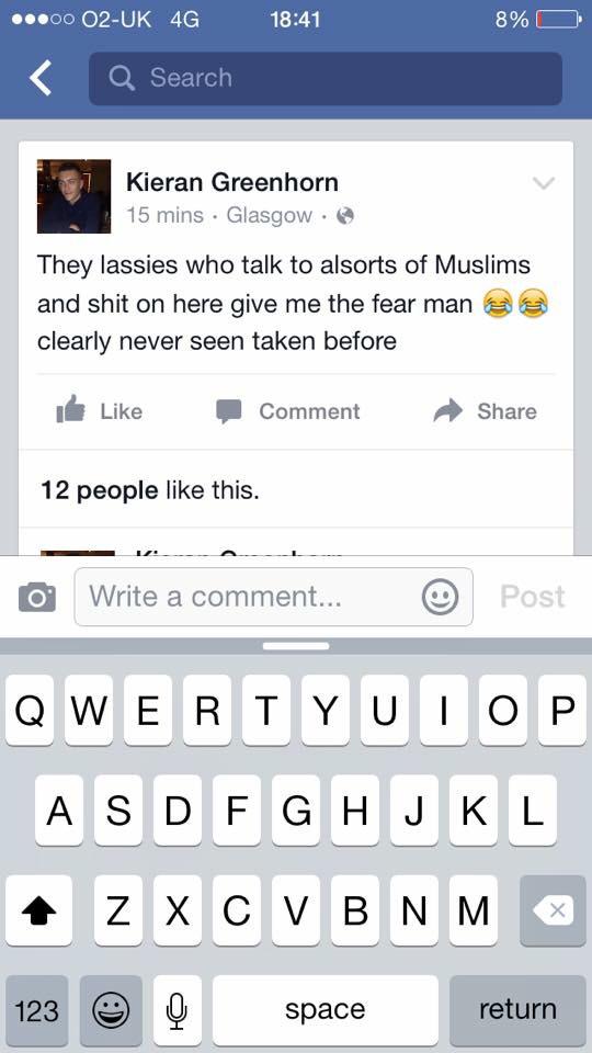 jays_the_one's tweet image. @GlasgowCPP @GlasgowCC This guy one of yours? #racist #cctvoperator