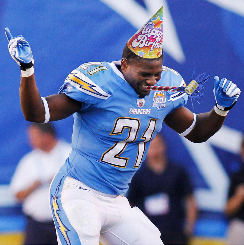 chargers's tweet photo. RT to wish @LT_21 a Happy Birthday! 🎂 http://t.co/MonIIxAypu