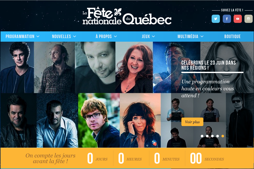 C'est parti ! Aujourd'hui et demain célébrons ensemble notre amour du Québec !  fetenationale.quebec #fnqc