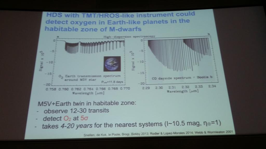 Nola_T_Tillman's tweet image. .@TMTHawaii could detect oxy in #earthtwin in #habitablezone of m dwarfs #TMTscience -though it may take time