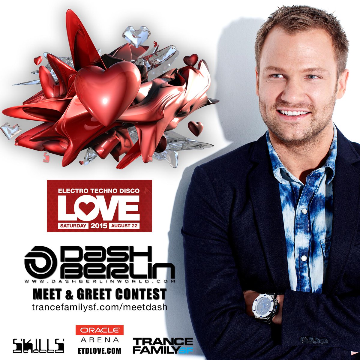 Win a Meet &amp; Greet with <a href="/DashBerlin/">Dash Berlin</a> + Tickets to @Skills #ETDLove at <a href="/OracleArena/">Oracle Arena</a> 
Enter Here: trancefamilysf.com/meetdash