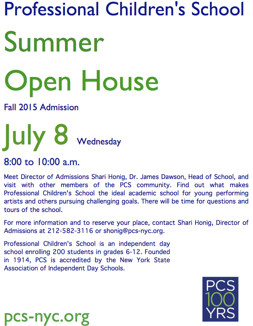 Is your child a performing artist or have specific scheduling needs? Professional Children's School may be for you!