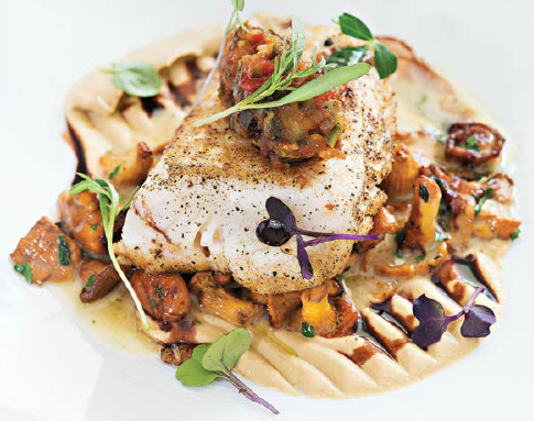 TheCompoundRest's tweet photo. Craving something seasonal? Our Alaskan Halibut dish incorporates all the flavors and colors of #Summer! http://t.co/u1A7hMzid6