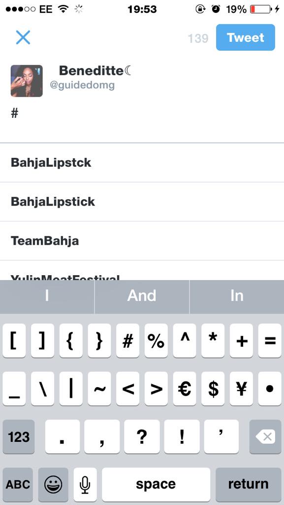 niquehustle's tweet photo. first thing i see when i type in hashtagπ #TeamBahja in this or what?π
#BahjaLipstck ππ @Beauty_OMG we awesome. http://t.co/WszkyxgrWx