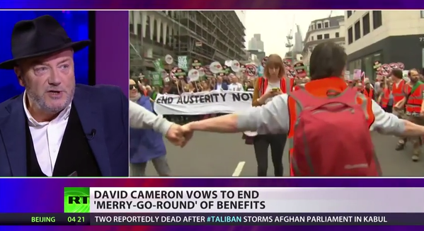 RTUKnews's tweet photo. 'This attack on public services is in the Tories' DNA' https://t.co/oKztSR75as  @georgegalloway #EndAusterityNow http://t.co/tFsYMxYcA4
