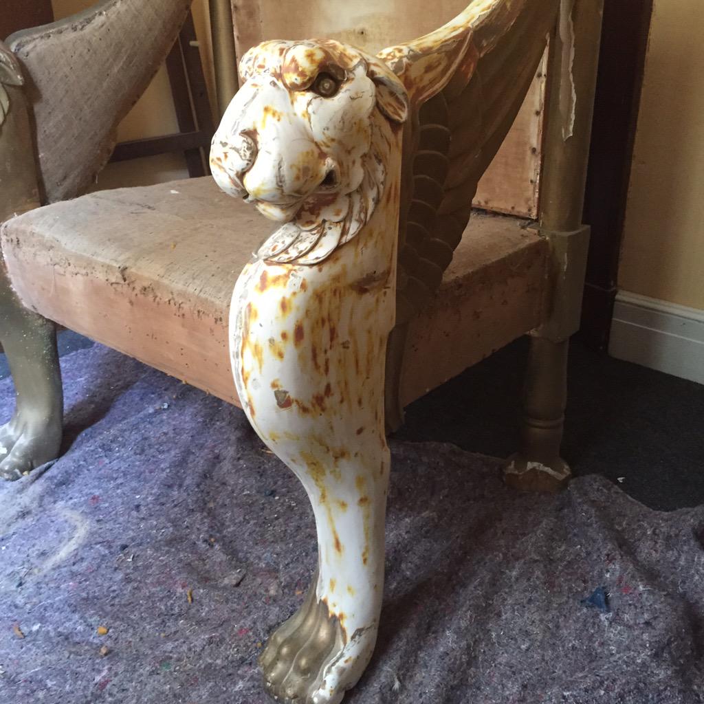OffbeatF's tweet image. Masonic throne restoration #masons #norwich #antique #restoration #OffbeatFurniture