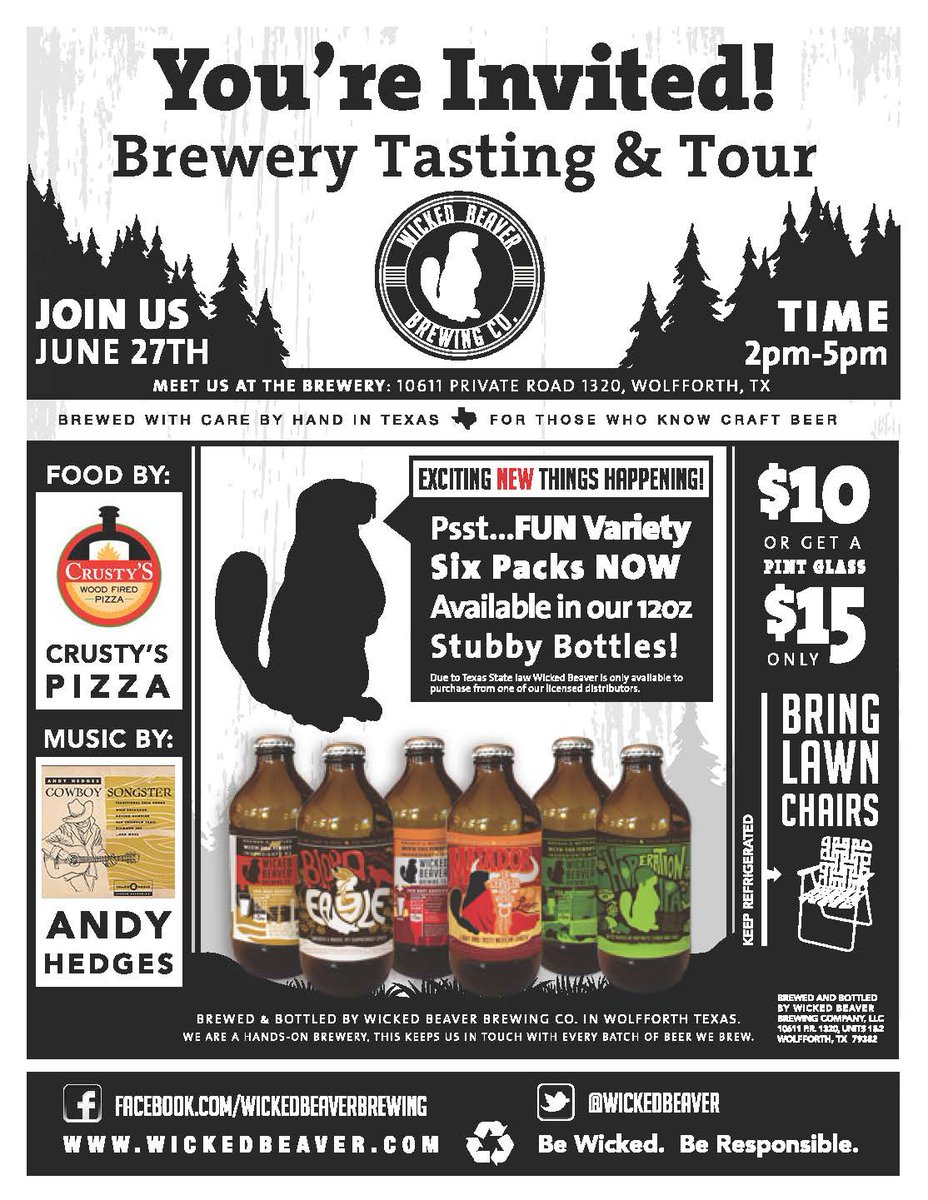 Come see us this Saturday.  <a href="/TodayInTheLBK/">TheLBK</a> <a href="/CrustysPizza/">Crusty's Pizza 🍕</a> #craftbeerlubbock #drinklocal #beertasting