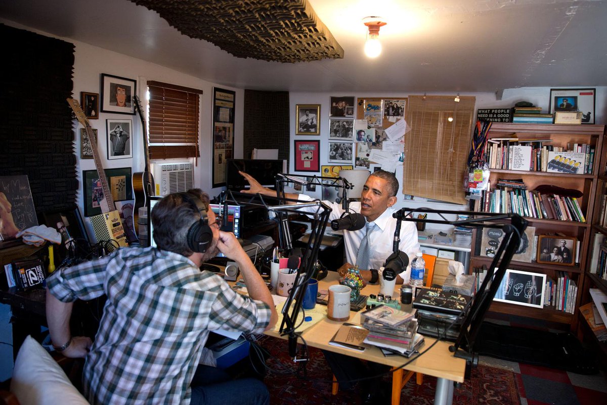 squarespace's tweet image. Thrilled to sponsor episode 613 of @WTFpod, the 1st podcast appearance for @POTUS. See more: marcmeetsobama.com