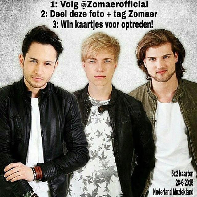 brennaxwiam's tweet photo. 1✔️ 2✔️ en nu 3 nog 😏 ik wil jullie zo graag ontmoeten!!😊😘 @Zomaer_Robin @Zomaer_Bart @Zomaer_Thomas @zomaerofficial http://t.co/KYmllN5lNG
