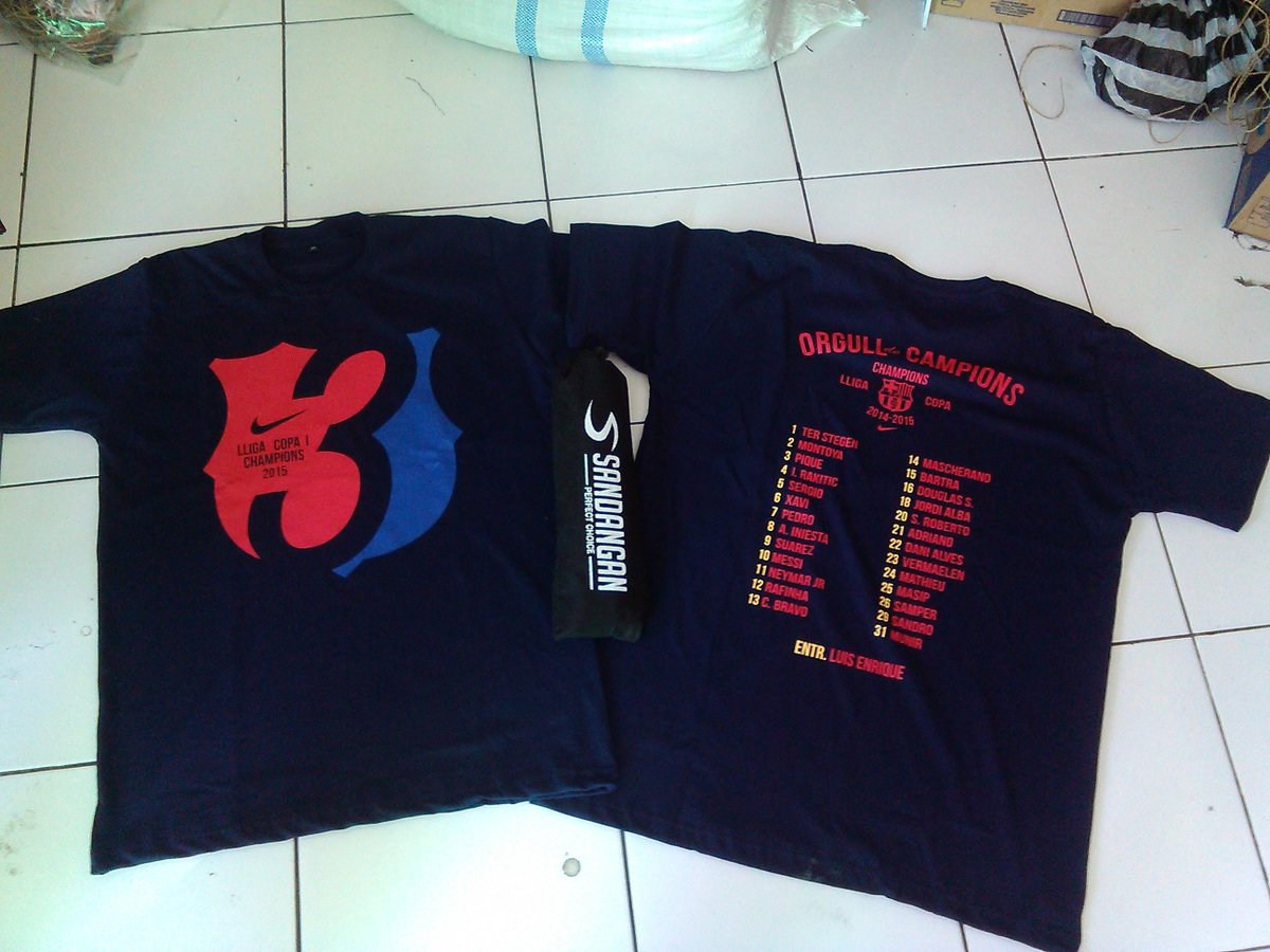 Sandangan_Shop's tweet photo. Mau update No Resi Pengiriman kaos Treeble Winner Barca nih, Facebook error jd pindah tweet dlu, :)) http://t.co/Ij4WH8sF1n