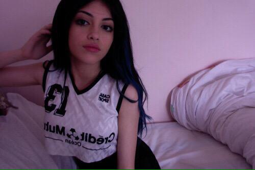 Black and blue hair for a lil bit