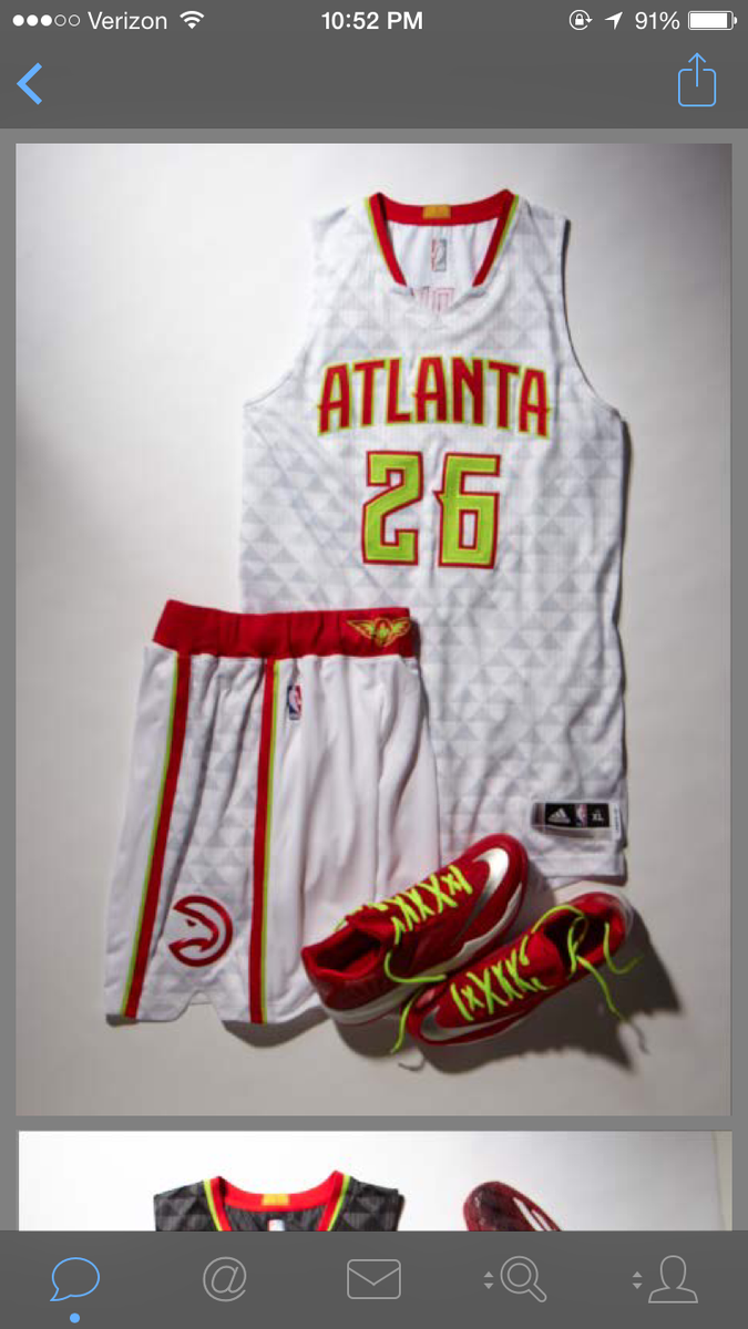 Atlanta Hawks going neon green and red