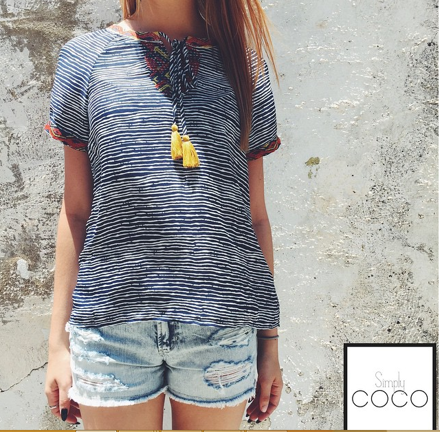 Getting in the #FourthofJuly spirit in our stylish blue top! #independenceday #4thofjuly #fashion #style #love