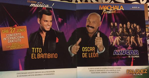 OscarDLeon's tweet photo. Este sabado te espero en Machala http://t.co/teRaibqAUJ