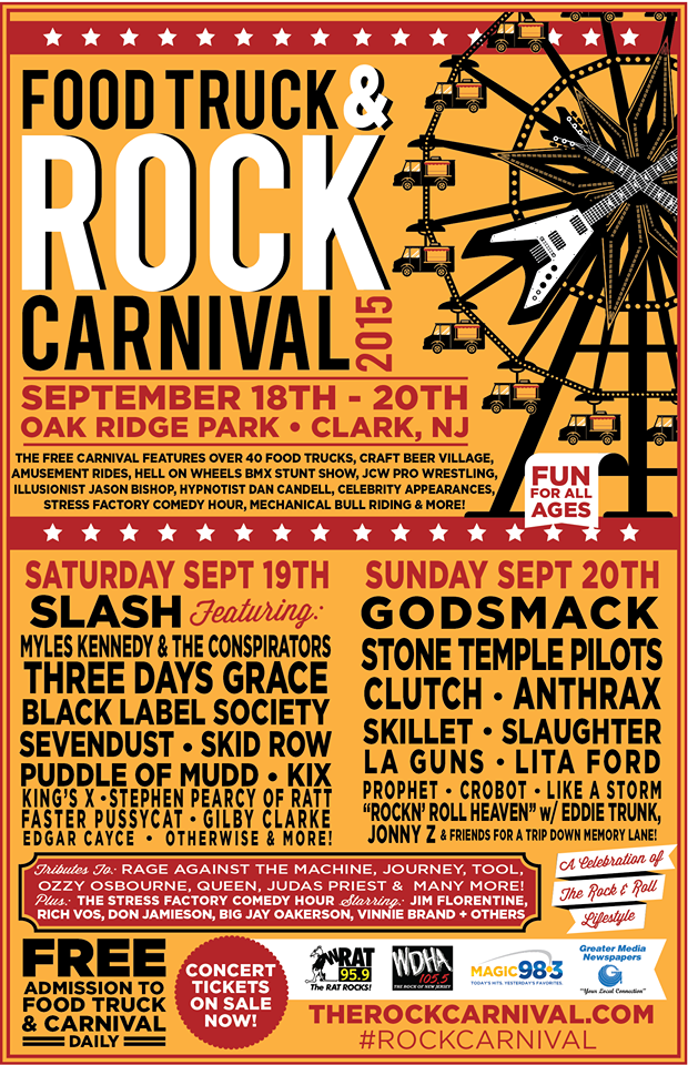 Sevendust's tweet photo. Looking forward to playing inaugural NJ Food Truck + @TheRockCarnival on Sept. 19! Get tix: http://t.co/h4ZH8rTek3 http://t.co/U8Mk8i8ynw