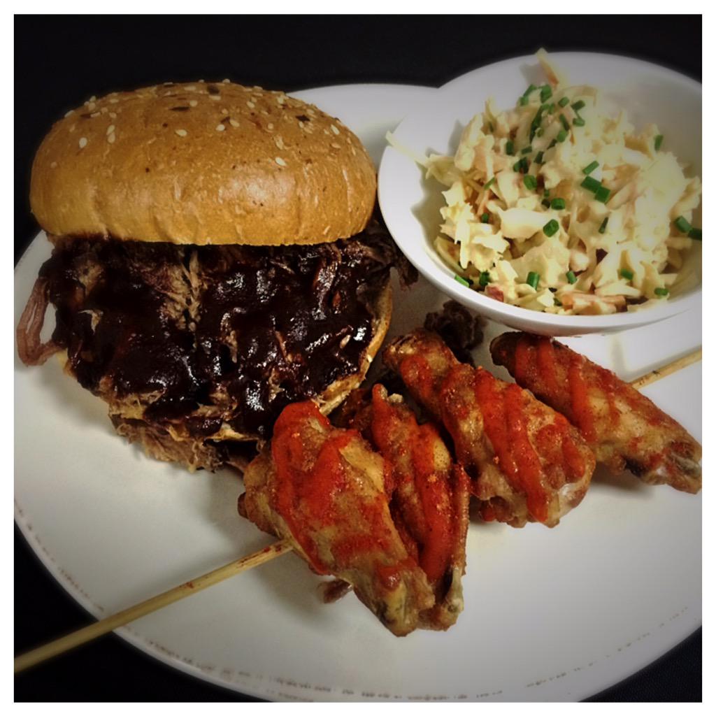 Chefmathu's tweet photo. #MenuConcept: hardwood smoked #wing skewer add-on to any menu item. Lose the breading and get smoked! #SCOOPTalk http://t.co/h9gvaV8yst