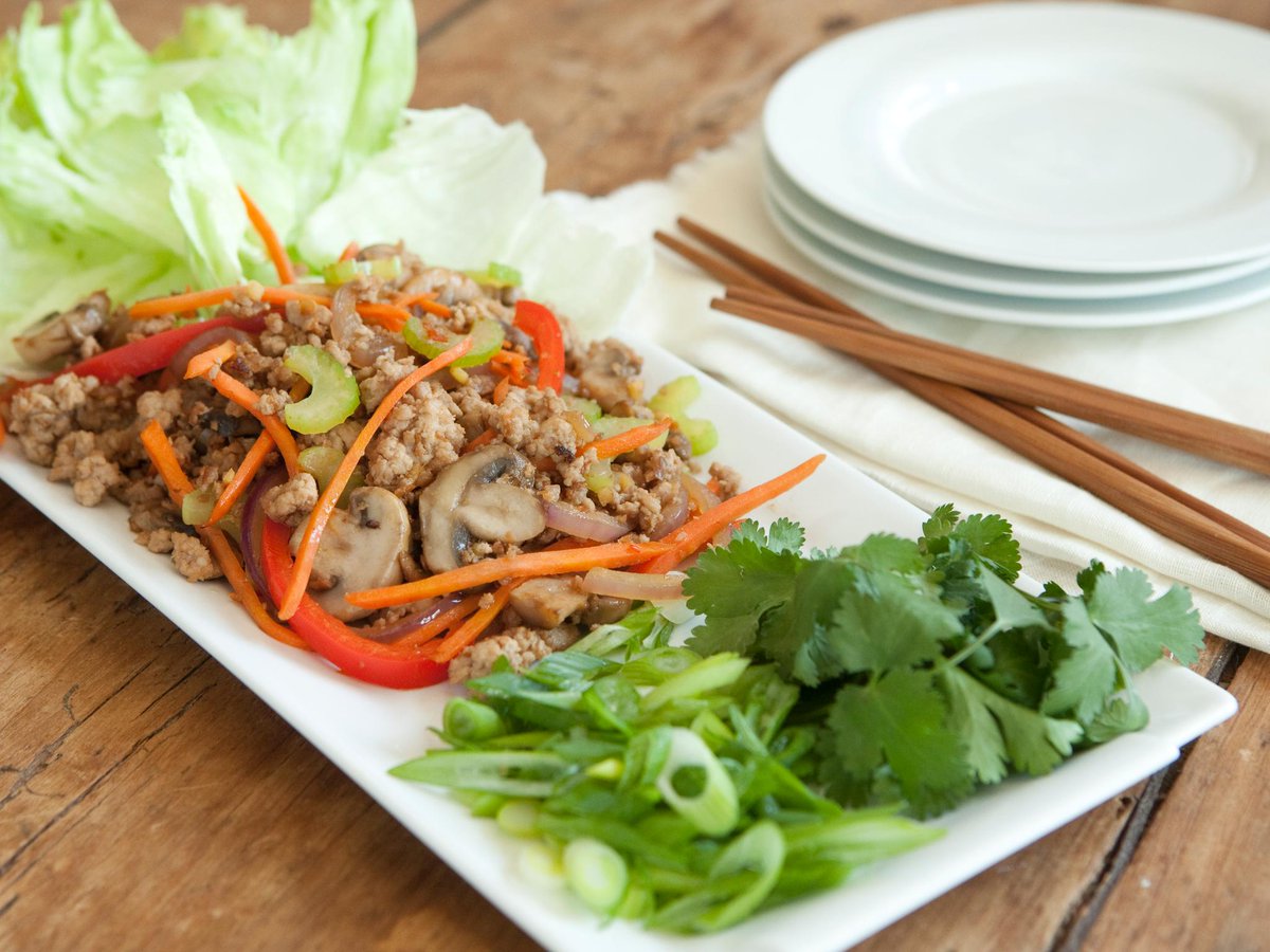 WholeFoods's tweet photo. Tasty! Pork Stir Fry Lettuce Wraps: http://t.co/QlgWMhi1DC #WFMdish http://t.co/B5fHoreid2